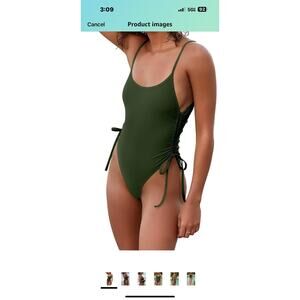 Women's One Piece Bathing Suit Tummy Control Swimsuit Sz S